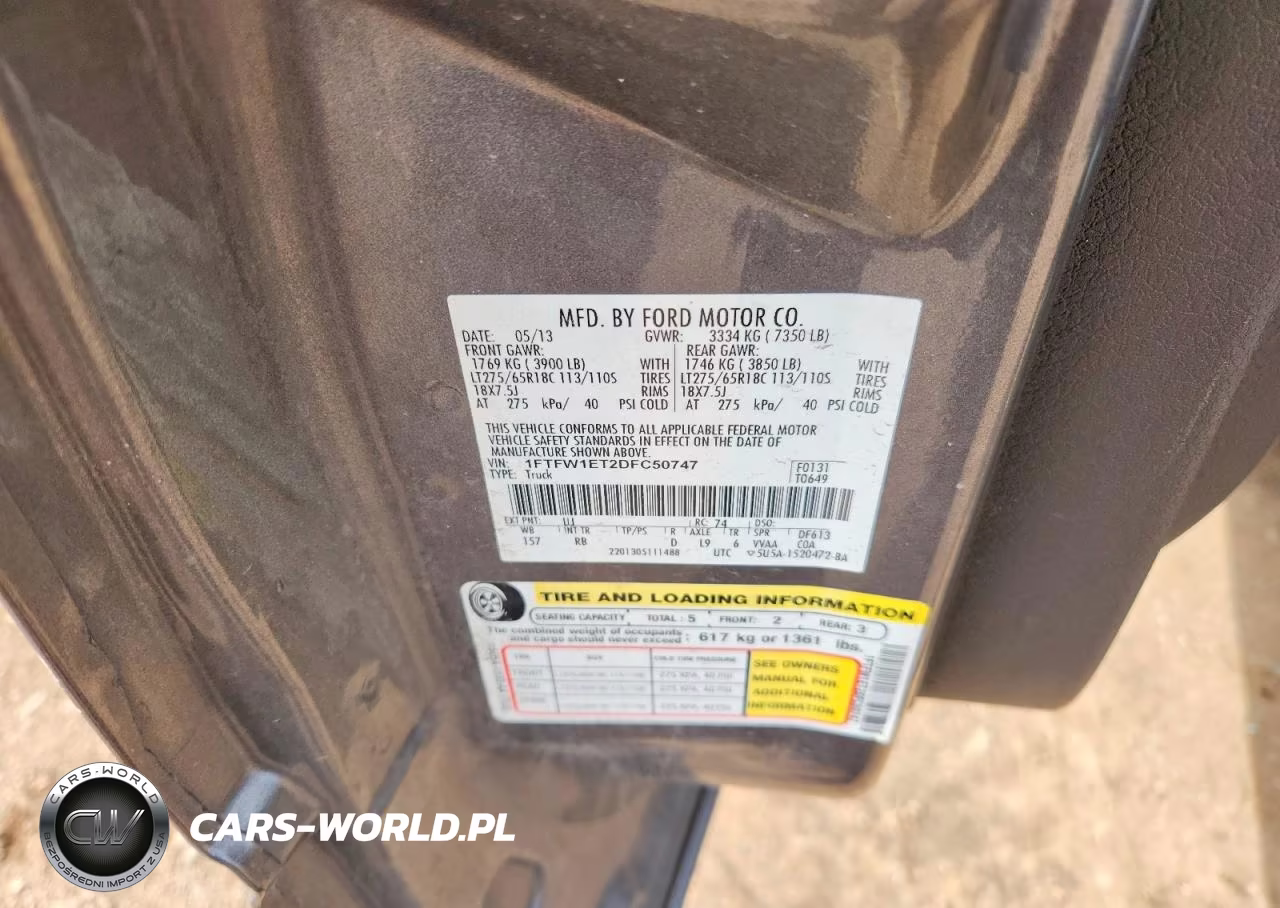 2013 Ford F150 Supercrew VIN:1FTFW1ET2DFC50747 - 12