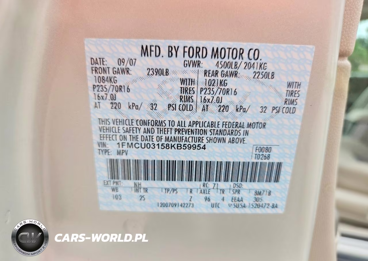 2008 Ford Escape Xlt VIN:1FMCU03158KB59954 - 13