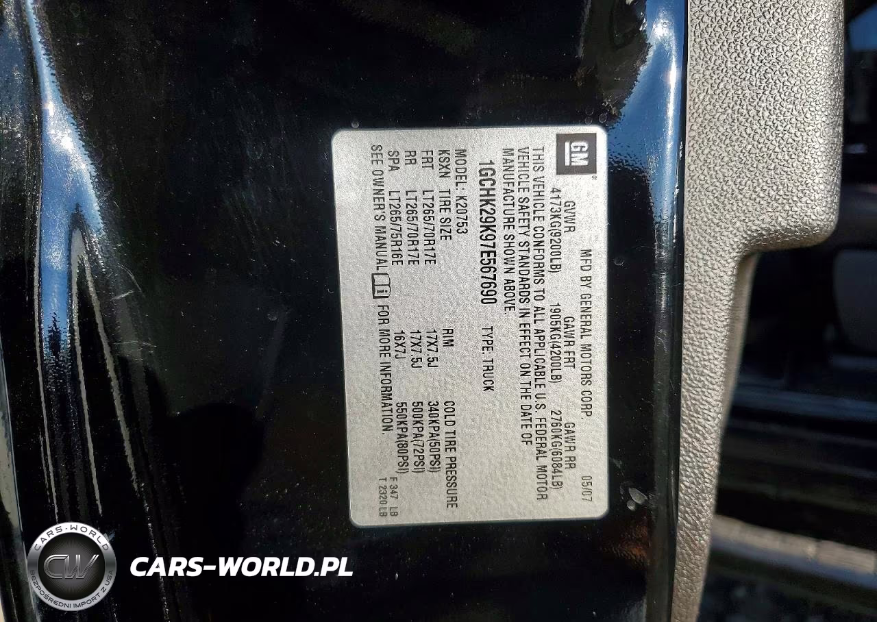 2007 Chevrolet Silverado K2500 Heavy Duty VIN:1GCHK29K97E567690 - 12