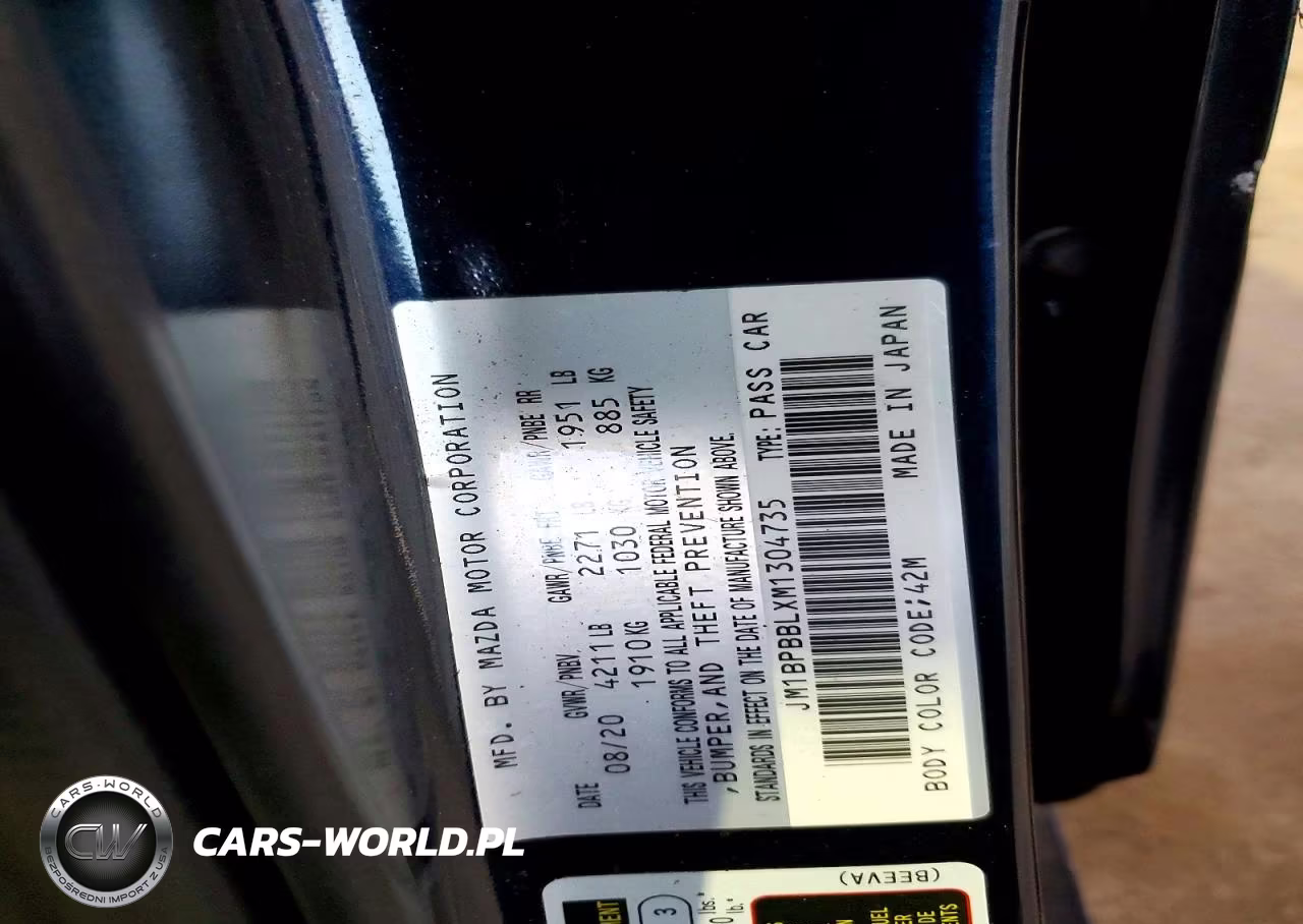 2021 Mazda 3 VIN:JM1BPBBLXM1304735 - 12