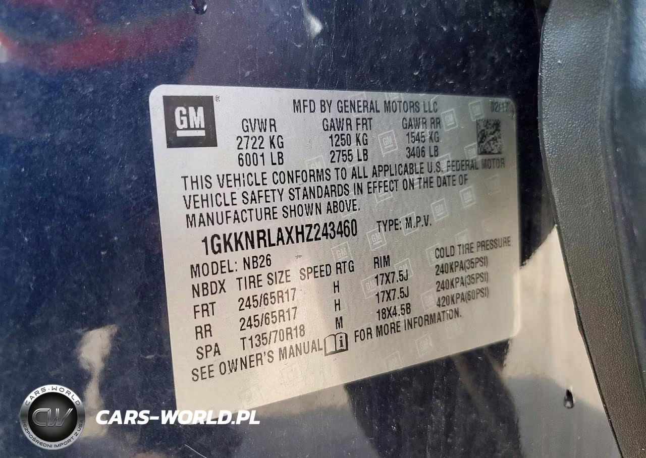 2017 GMC Acadia Sle VIN:1GKKNRLAXHZ243460 - 13