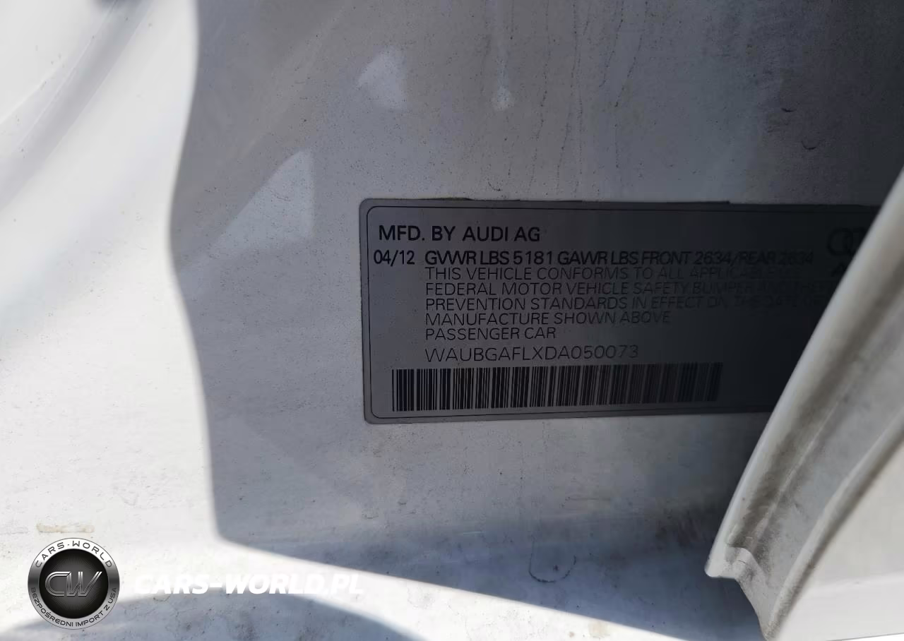 2013 Audi S4 Premium Plus VIN:WAUBGAFLXDA050073 - 12