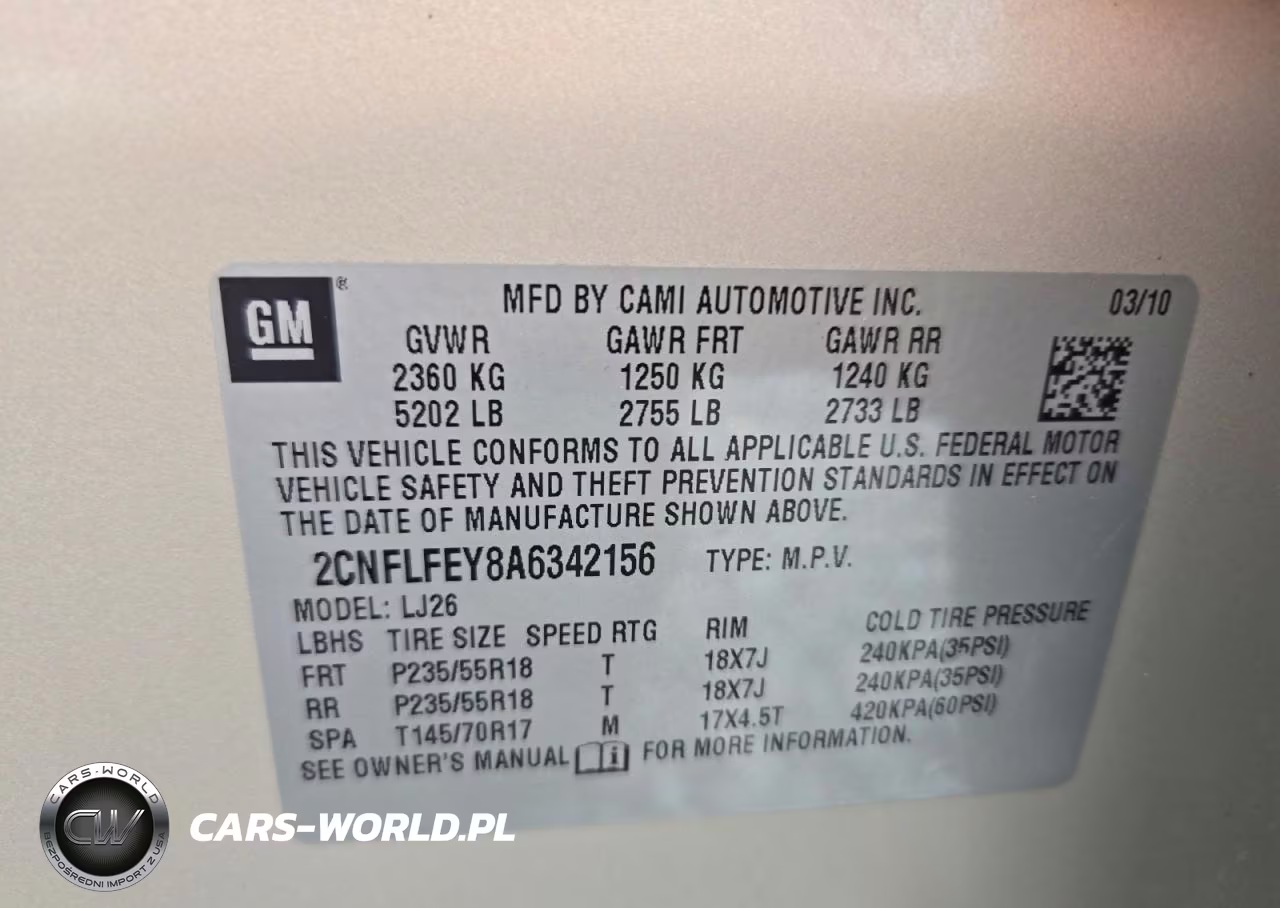 2010 Chevrolet Equinox Ltz VIN:2CNFLFEY8A6342156 - 12
