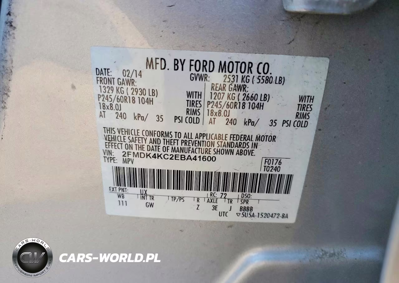 2014 Ford Edge Limited VIN:2FMDK4KC2EBA41600 - 14