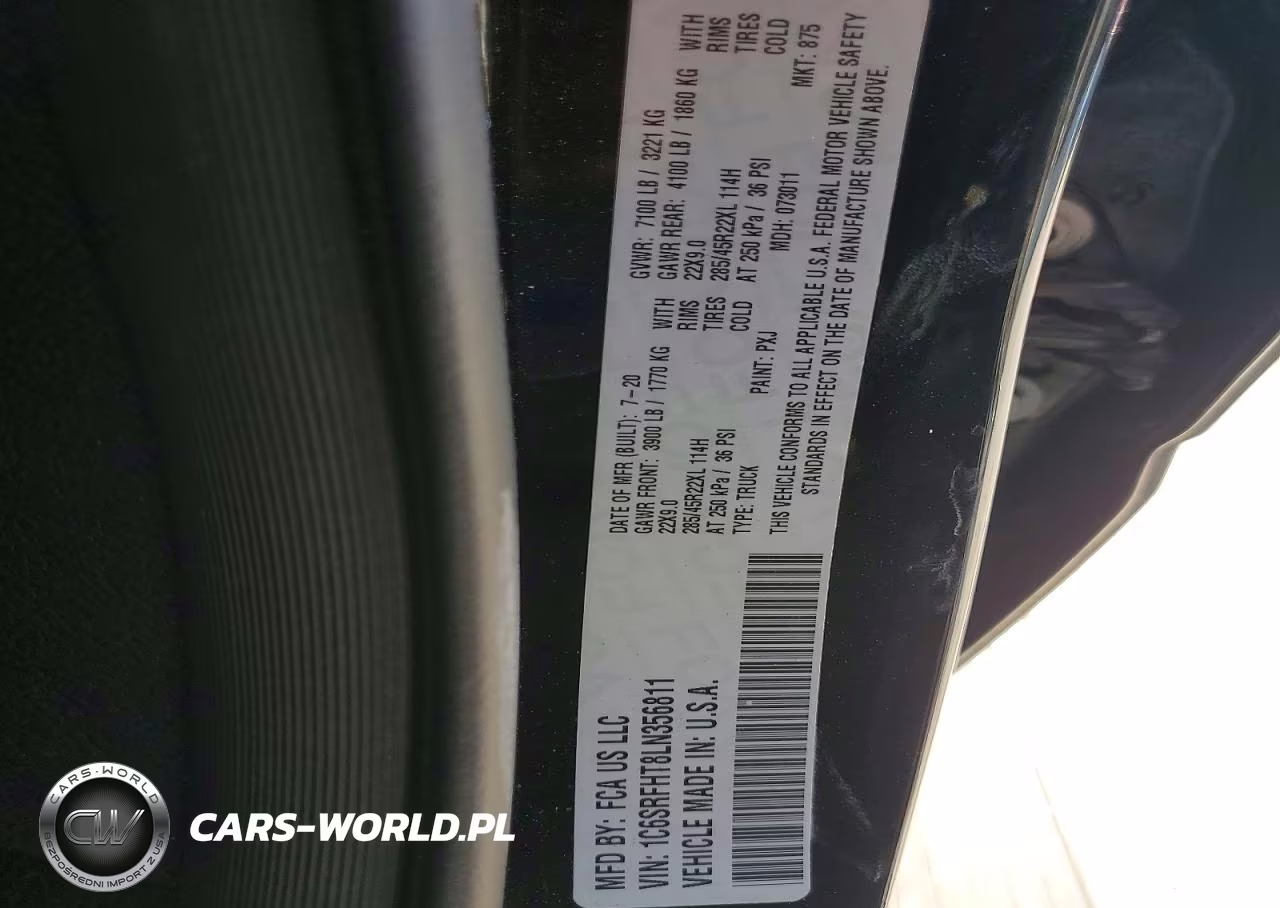 2020 Ram 1500 Limited VIN:1C6SRFHT8LN356811 - 13