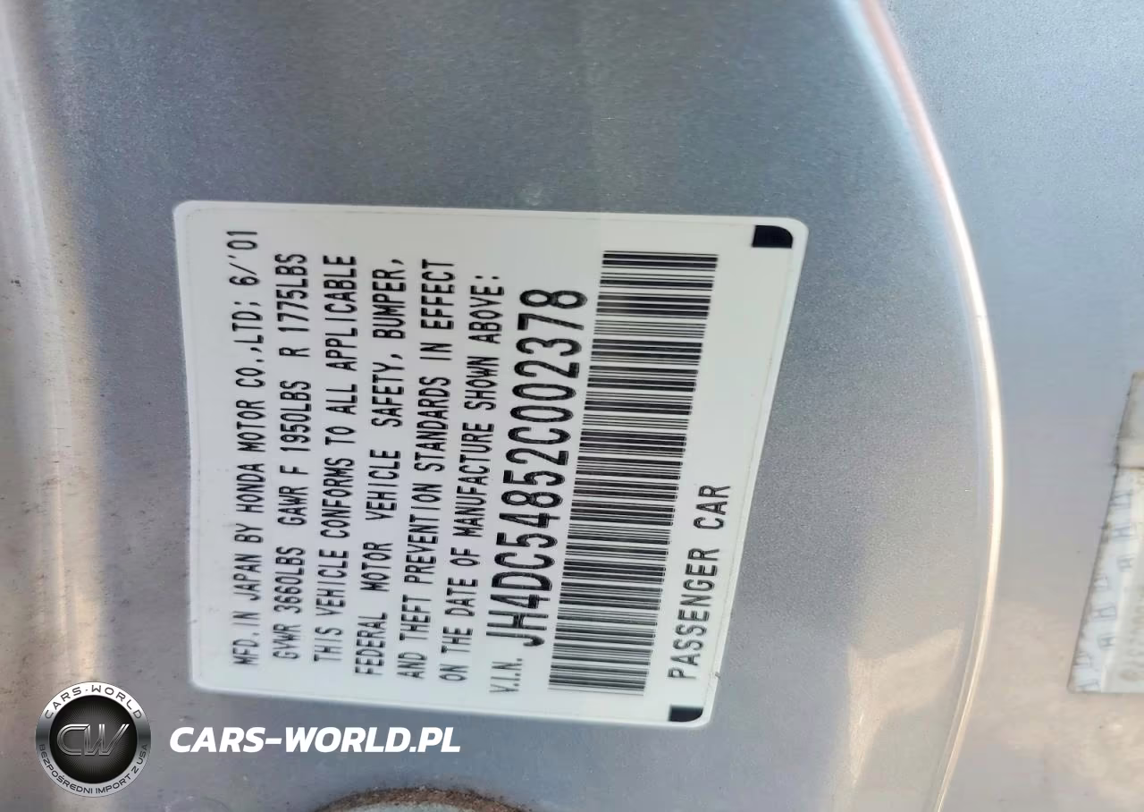 2002 Acura Rsx VIN:JH4DC54852C002378 - 12