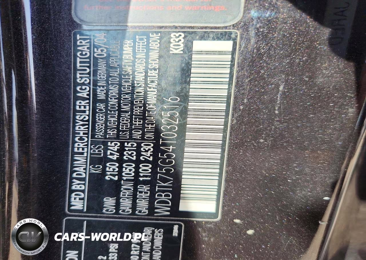 2004 Mercedes-Benz Clk 500 VIN:WDBTK75G54T032516 - 12
