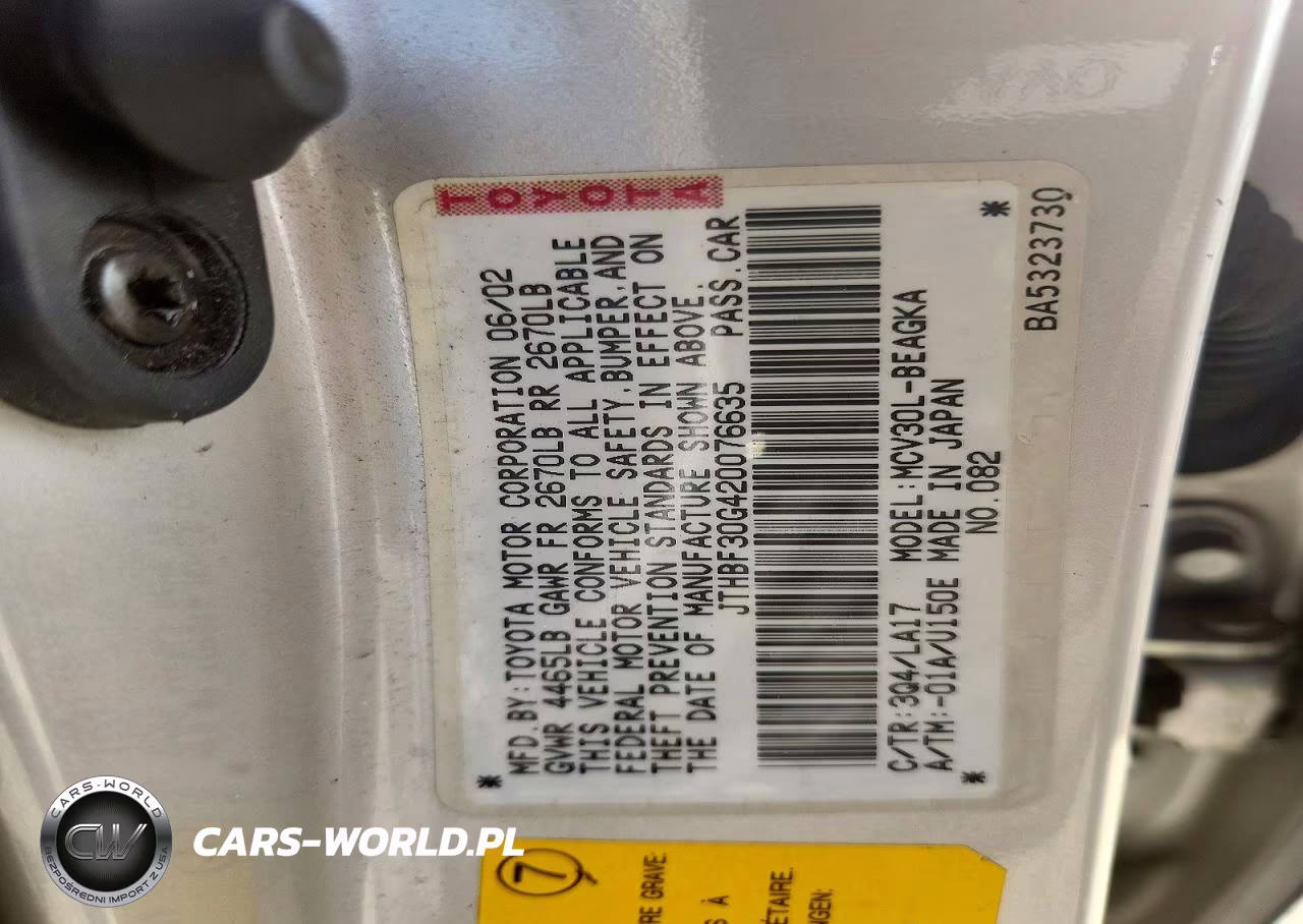 2002 Lexus Es 300 VIN:JTHBF30G420076635 - 12