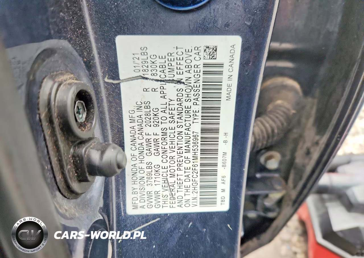 2021 Honda Civic Lx VIN:2HGFC2F61MH536967 - 13