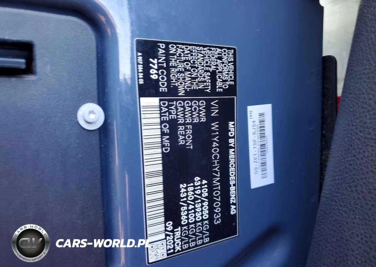 2021 Mercedes-Benz Sprinter 2500 VIN:W1Y40CHY7MT070933 - 13