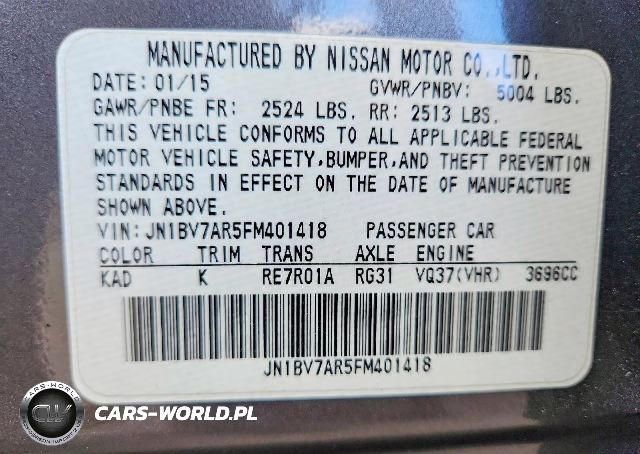2015 Infiniti Q50 Premium VIN:JN1BV7AR5FM401418 - 12