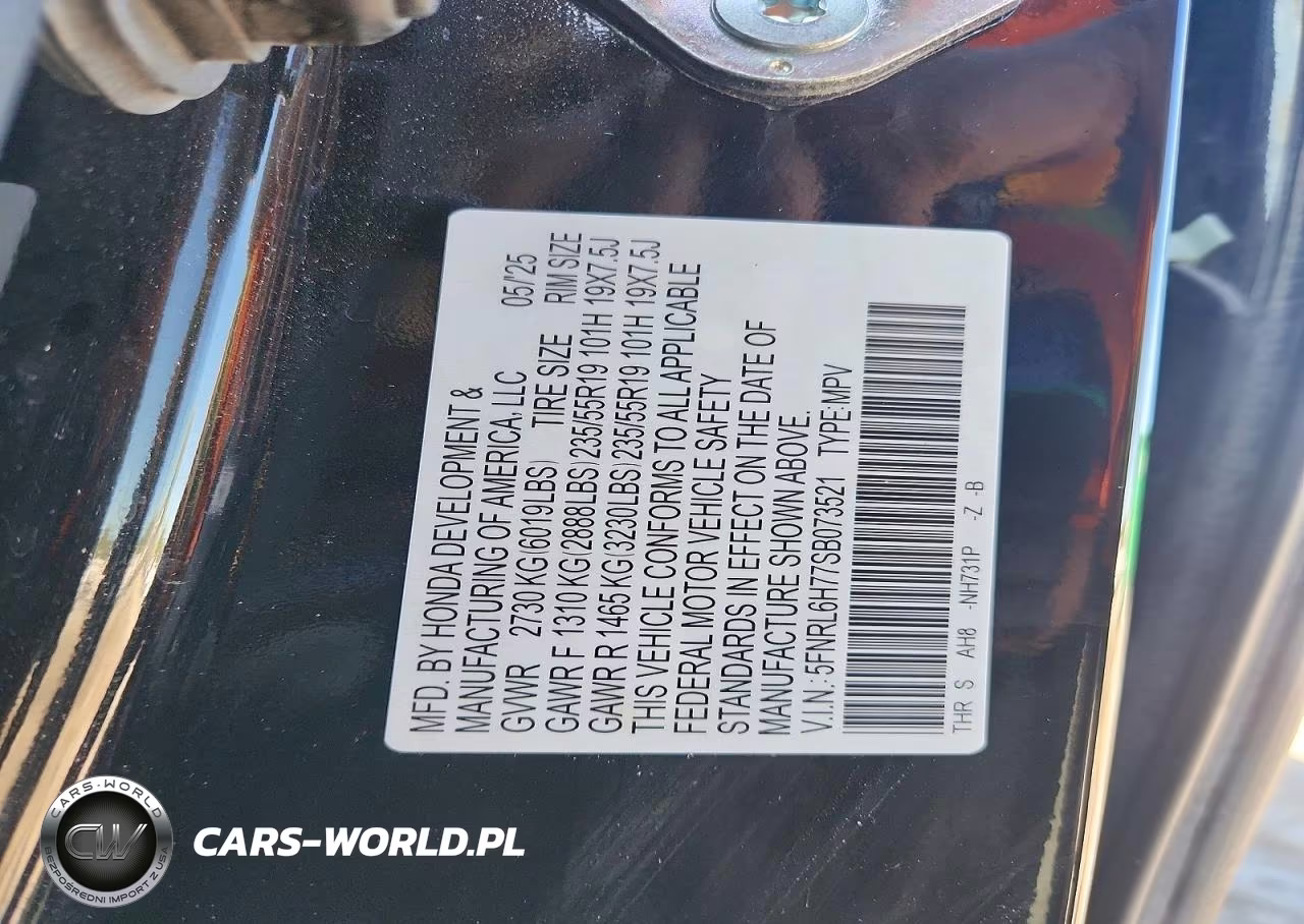 2025 Honda Odyssey Sport-L VIN:5FNRL6H77SB073521 - 13