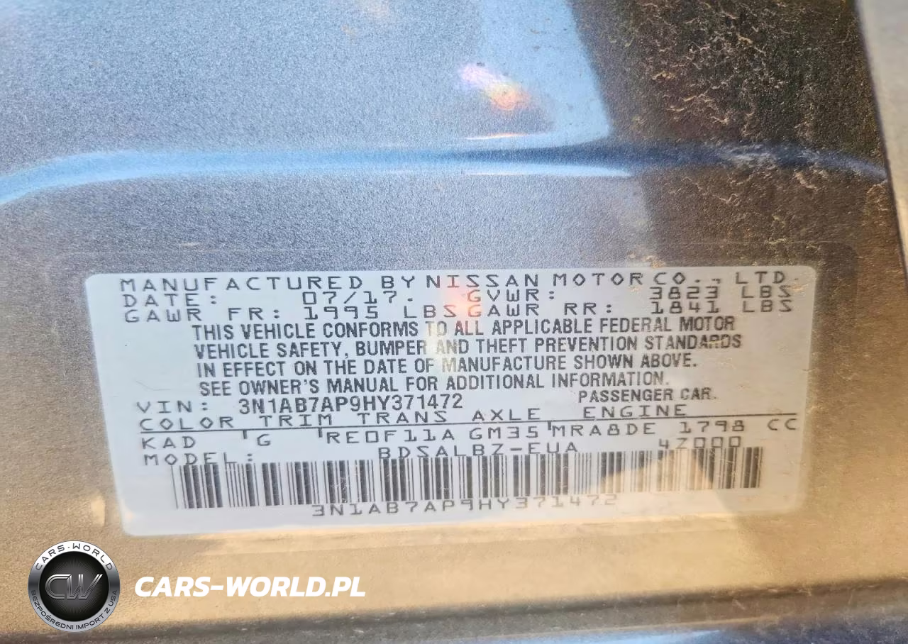2017 Nissan Sentra S VIN:3N1AB7AP9HY371472 - 12
