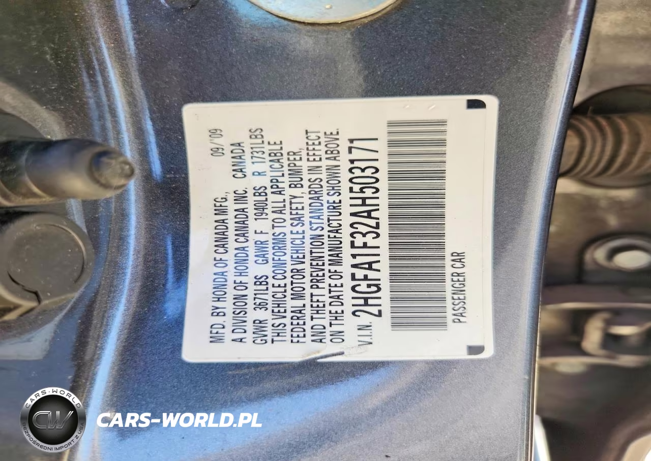 2010 Honda Civic Vp VIN:2HGFA1F32AH503171 - 12