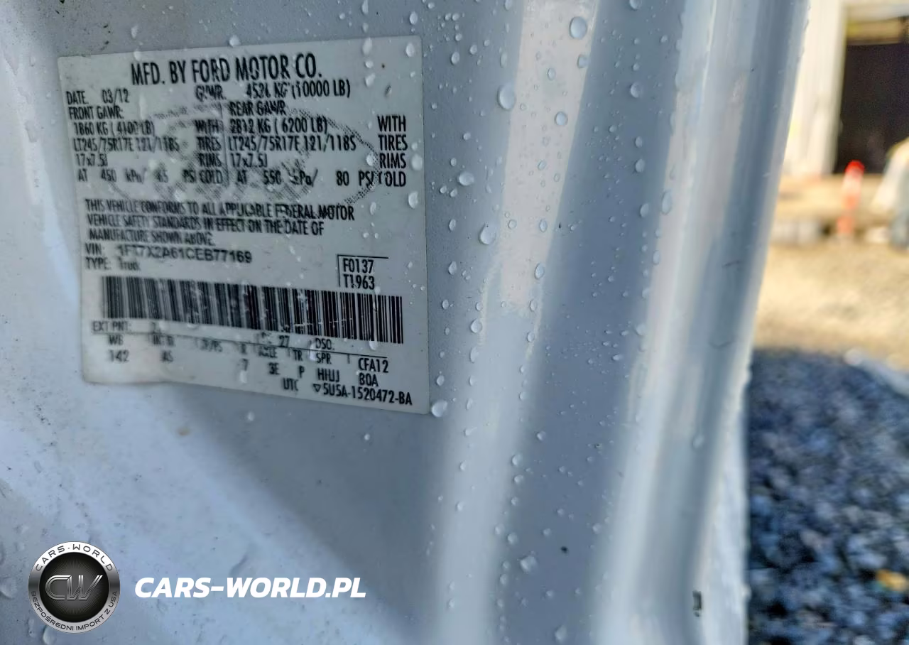 2012 Ford F250 Super Duty VIN:1FT7X2A61CEB77169 - 13