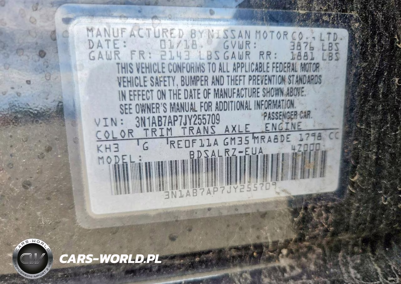 2018 Nissan Sentra Sr VIN:3N1AB7AP7JY255709 - 12