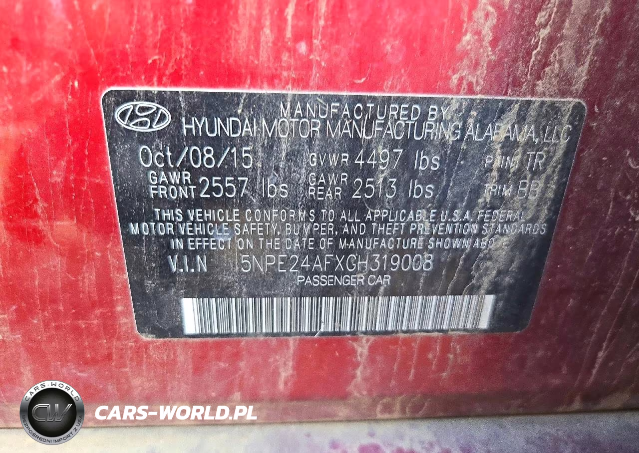 2016 Hyundai Sonata Se VIN:5NPE24AFXGH319008 - 12