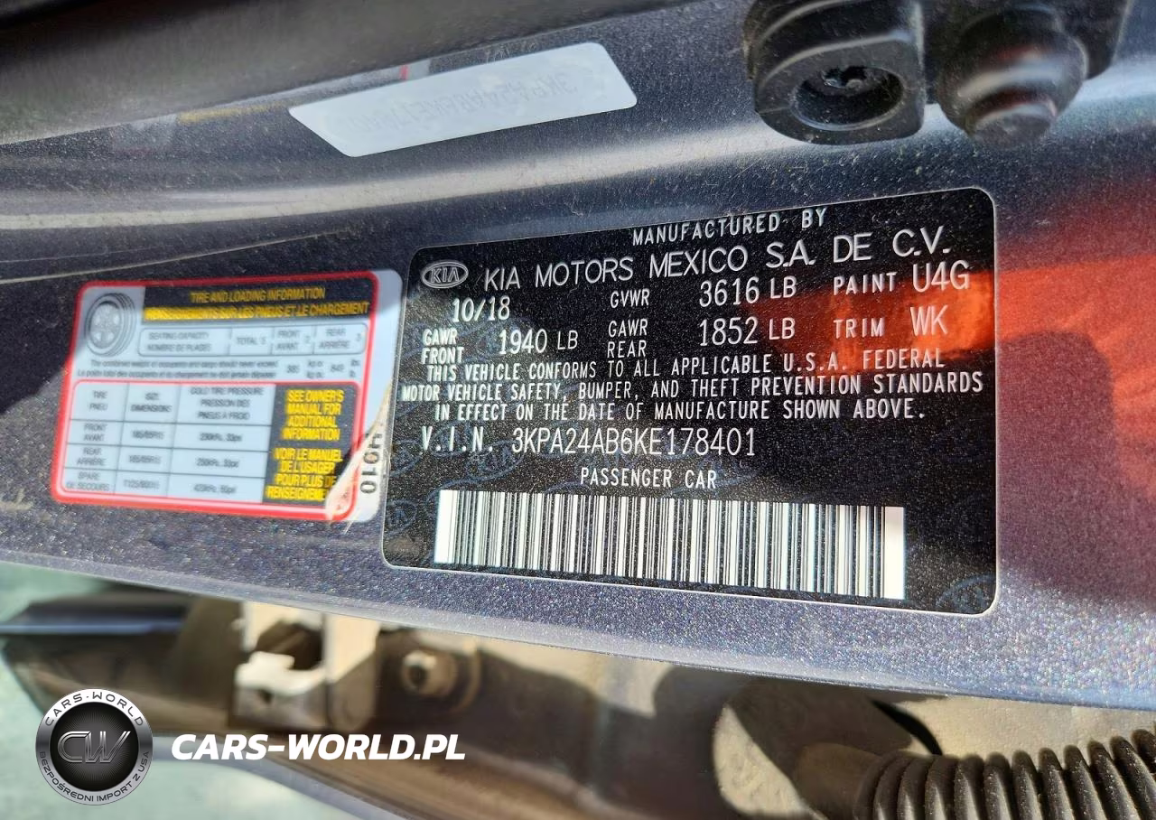 2019 Kia Rio S VIN:3KPA24AB6KE178401 - 12