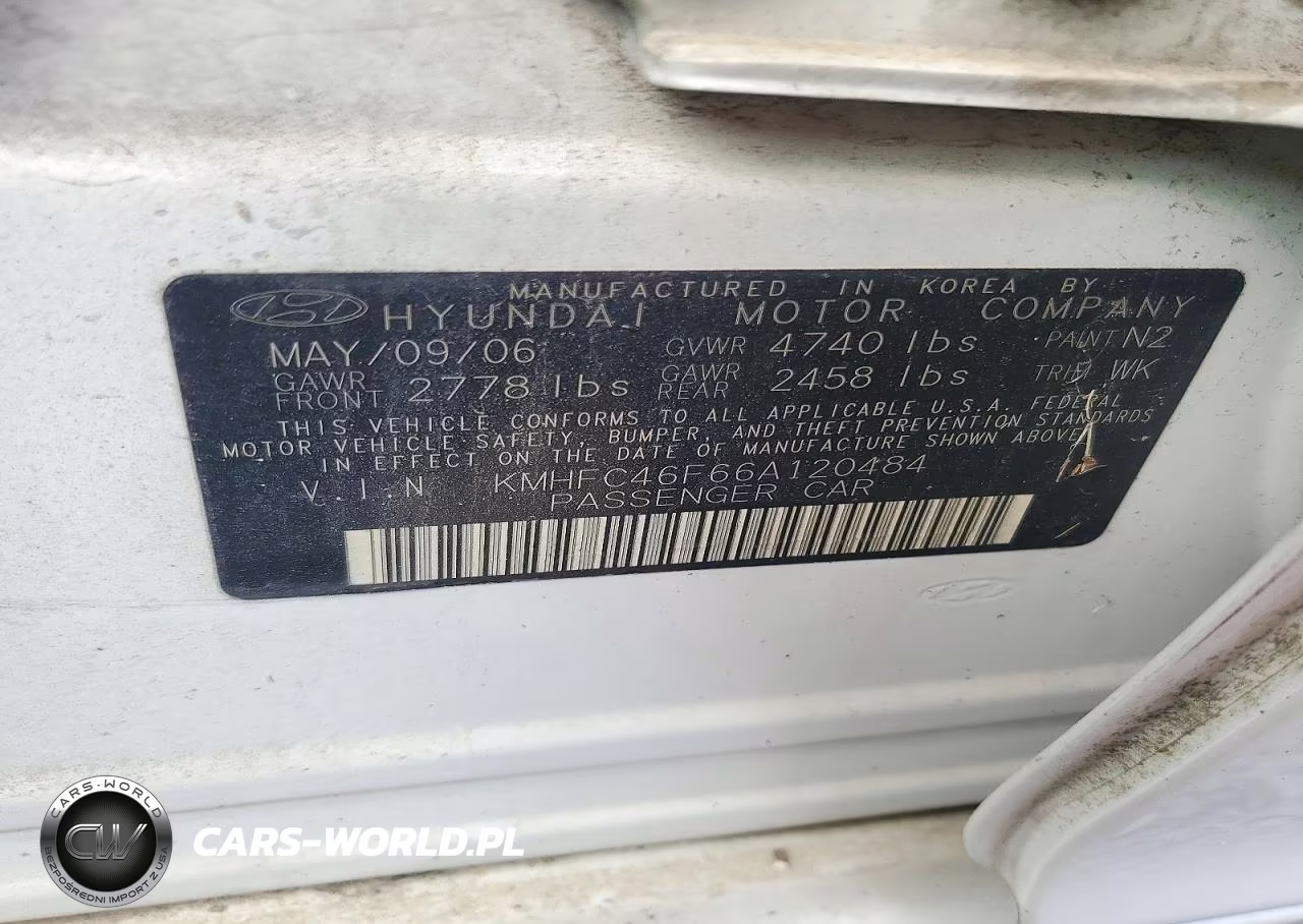 2006 Hyundai Azera Se VIN:KMHFC46F66A120484 - 12