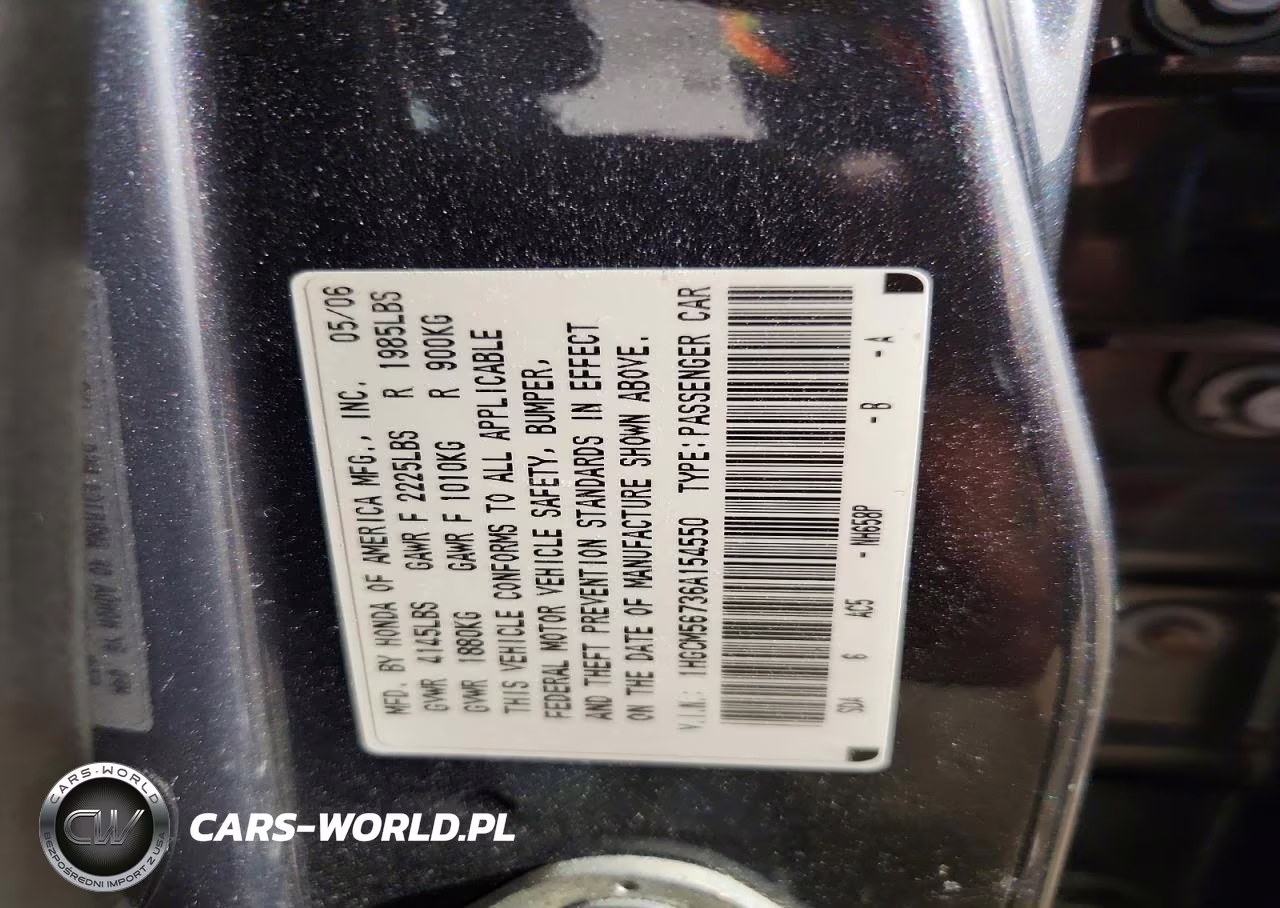 2006 Honda Accord Ex VIN:1HGCM56736A154550 - 12