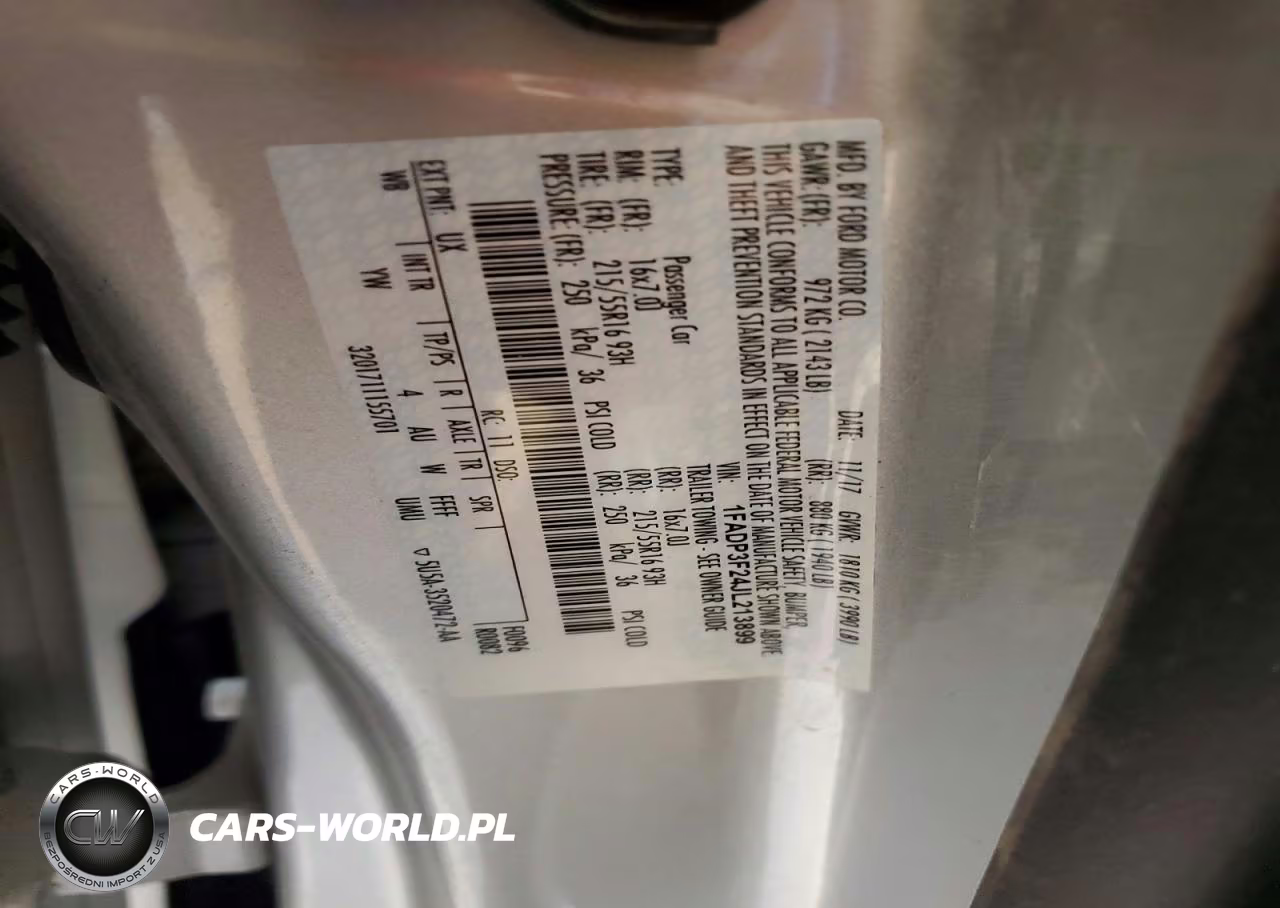 2018 Ford Focus Se VIN:1FADP3F24JL213899 - 12