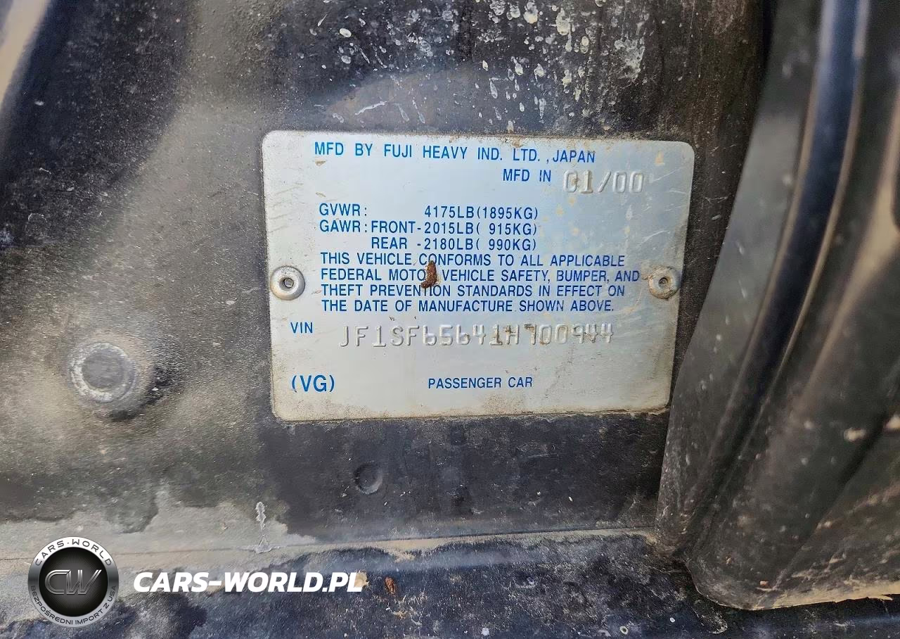2001 Subaru Forester S VIN:JF1SF65641H700944 - 13