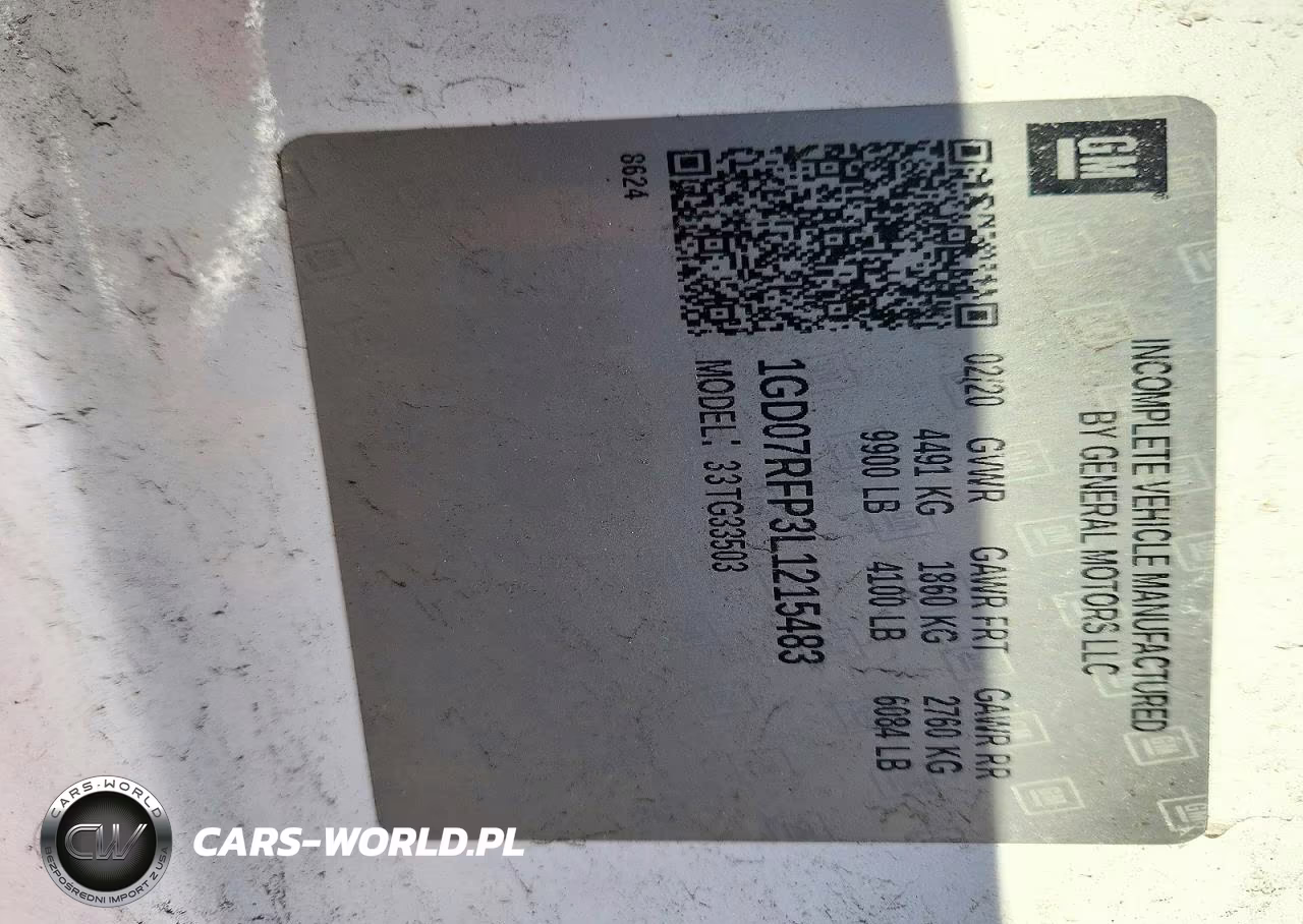 2020 GMC Savana Delivery Truck VIN:1GD07RFP3L1215483 - 13