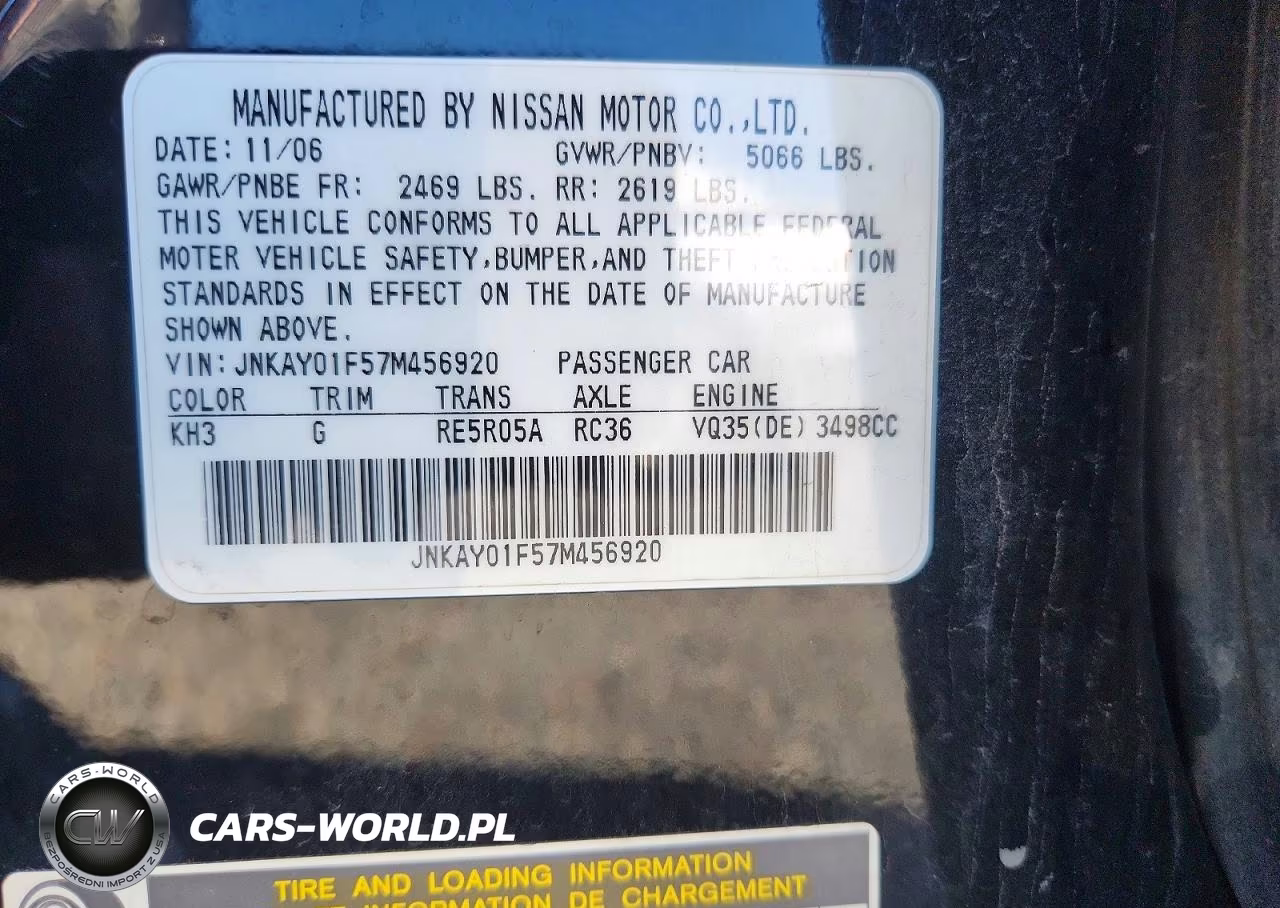 2007 Infiniti M35 X VIN:JNKAY01F57M456920 - 12
