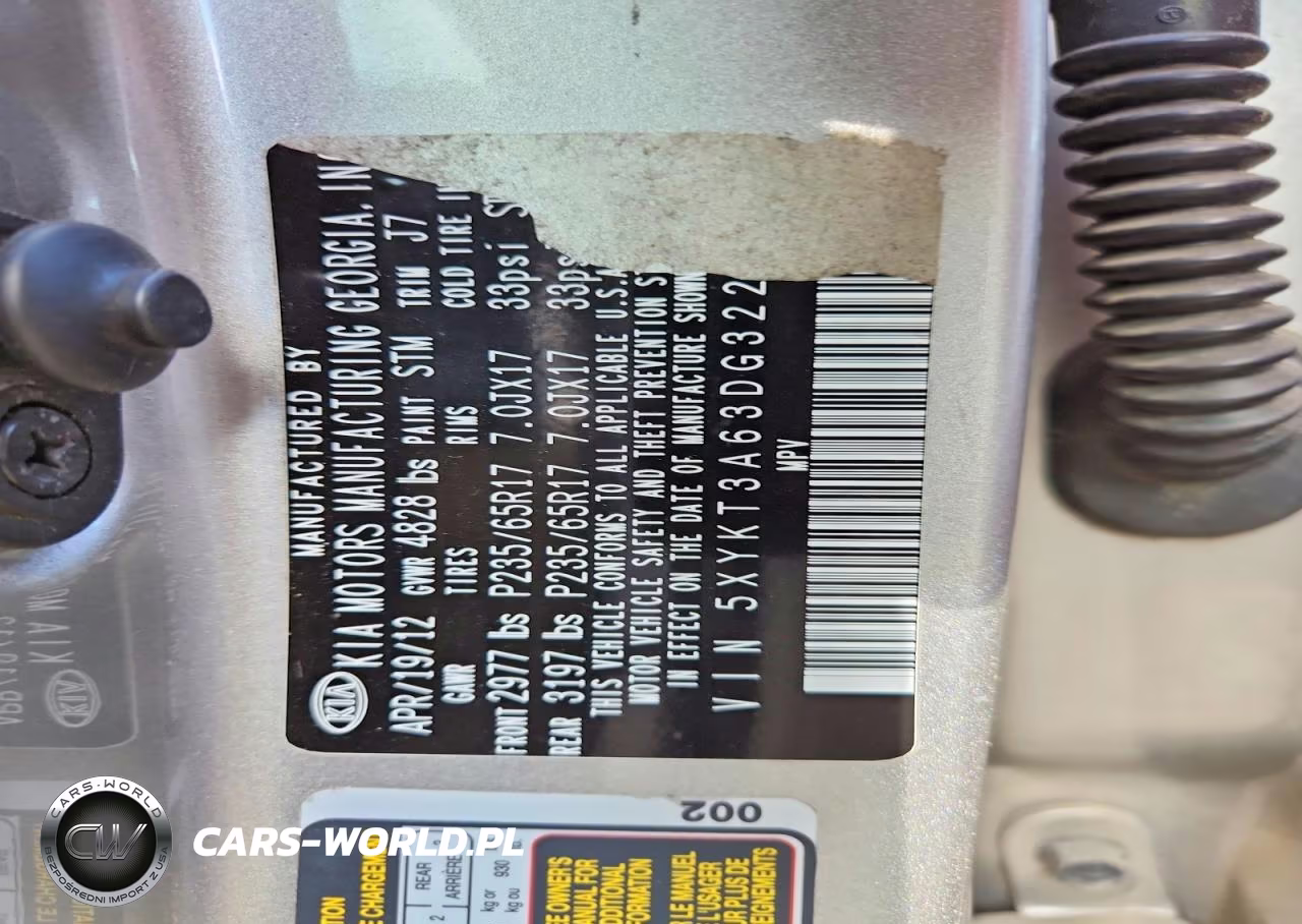 2013 Kia Sorento Lx VIN:5XYKT3A63DG322703 - 12