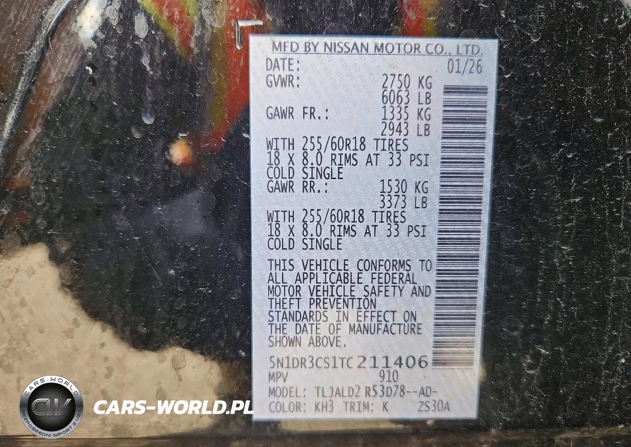 2026 Nissan Pathfinder Sl VIN:5N1DR3CS1TC211406 - 13
