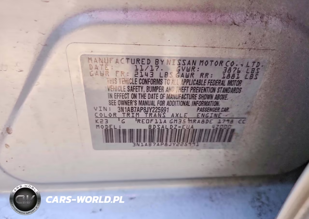 2018 Nissan Sentra Sv VIN:3N1AB7AP8JY225991 - 12