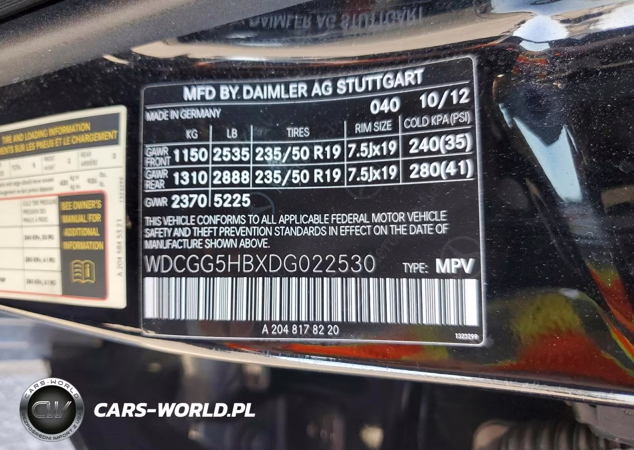 2013 Mercedes-Benz Glk 350 VIN:WDCGG5HBXDG022530 - 13