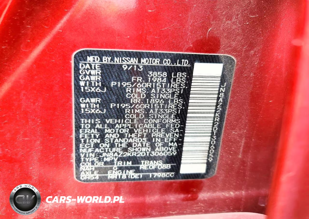 2013 Nissan Cube 1.8 S VIN:JN8AZ2KR2DT306059 - 12