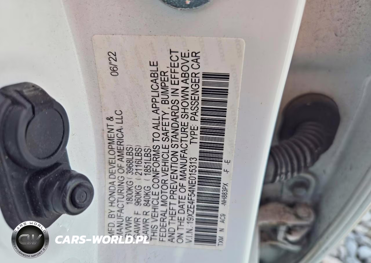 2022 Honda Insight Ex VIN:19XZE4F54NE015313 - 12