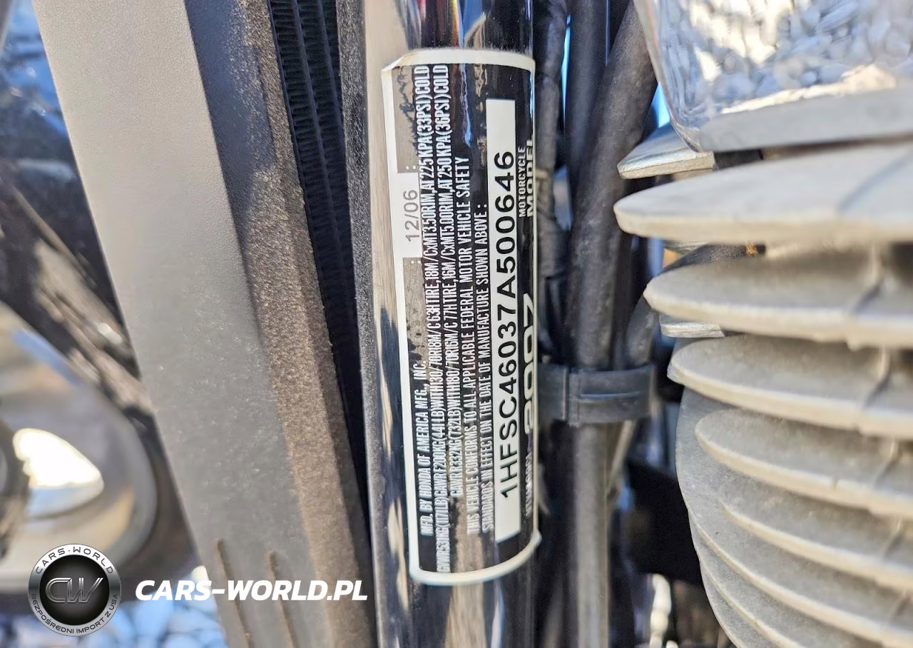 2007 Honda Vtx1800 C1 VIN:1HFSC46037A500646 - 9