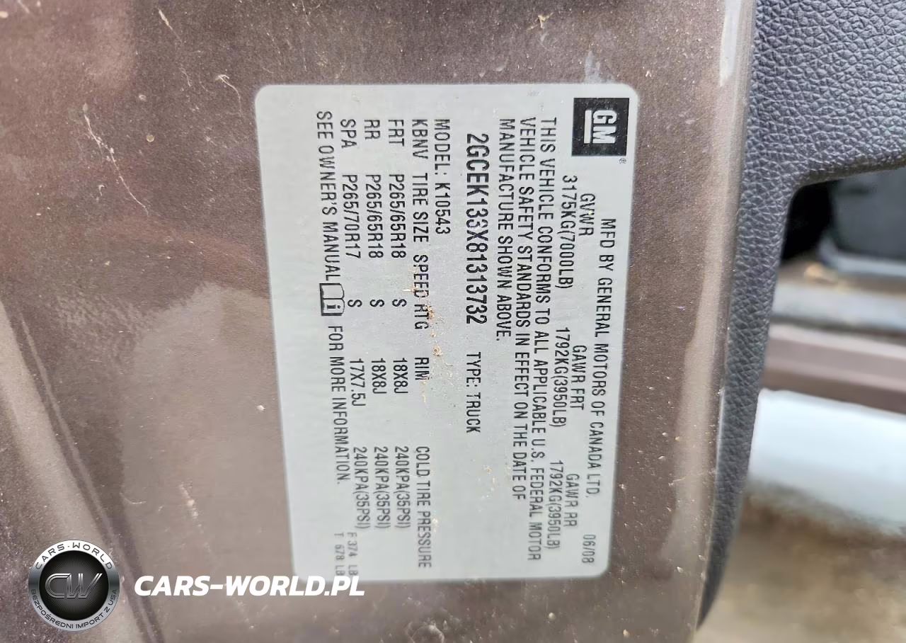 2008 Chevrolet Silverado K1500 VIN:2GCEK133X81313732 - 12