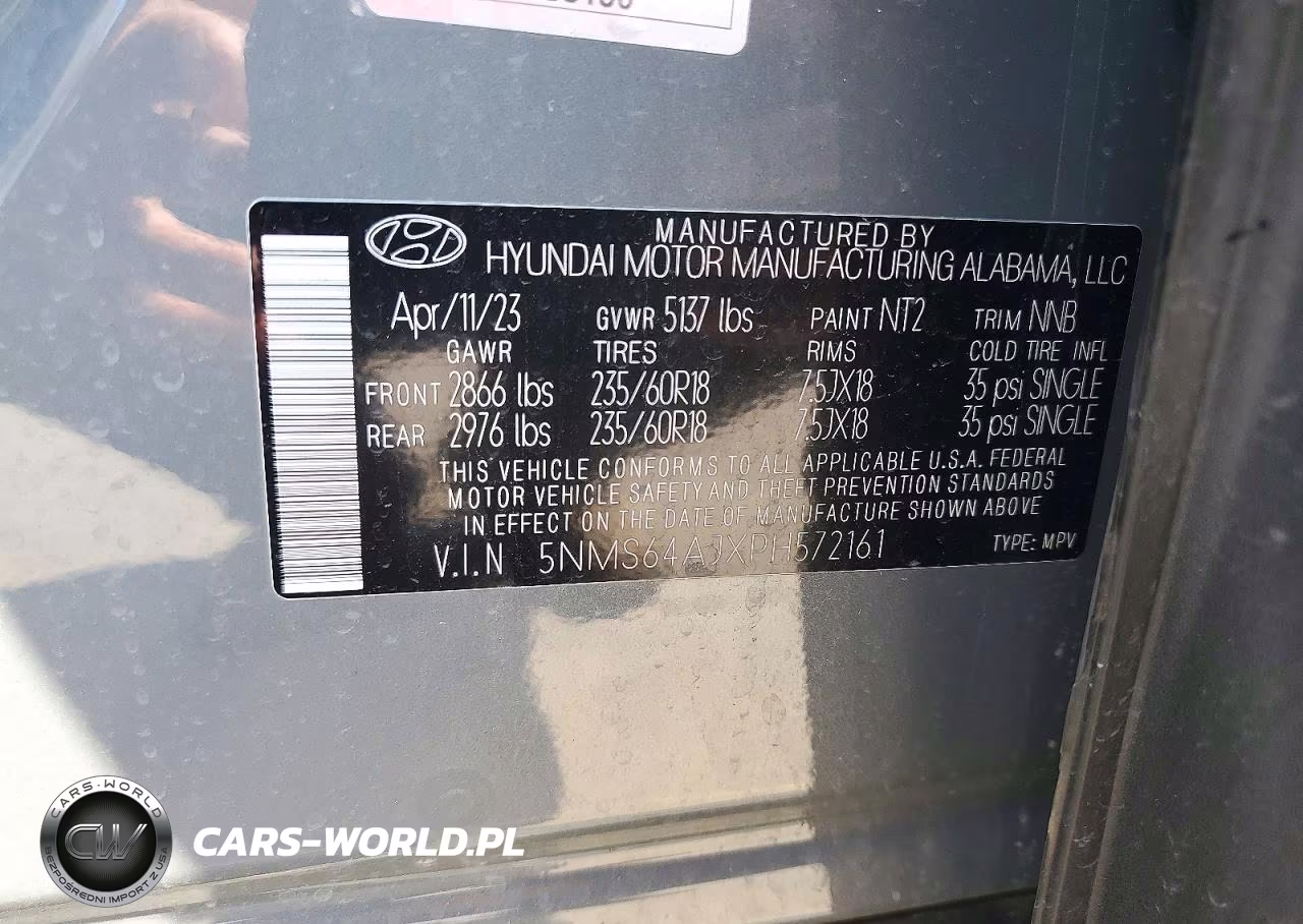 2023 Hyundai Santa Fe Xrt VIN:5NMS64AJXPH572161 - 14