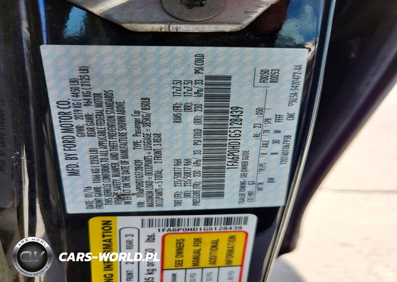2016 Ford Fusion Se VIN:1FA6P0HD1G5128439 - 13