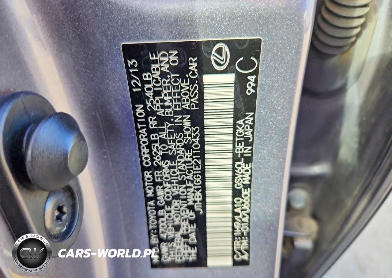 2014 Lexus Es 350 VIN:JTHBK1GG1E2110433 - 12