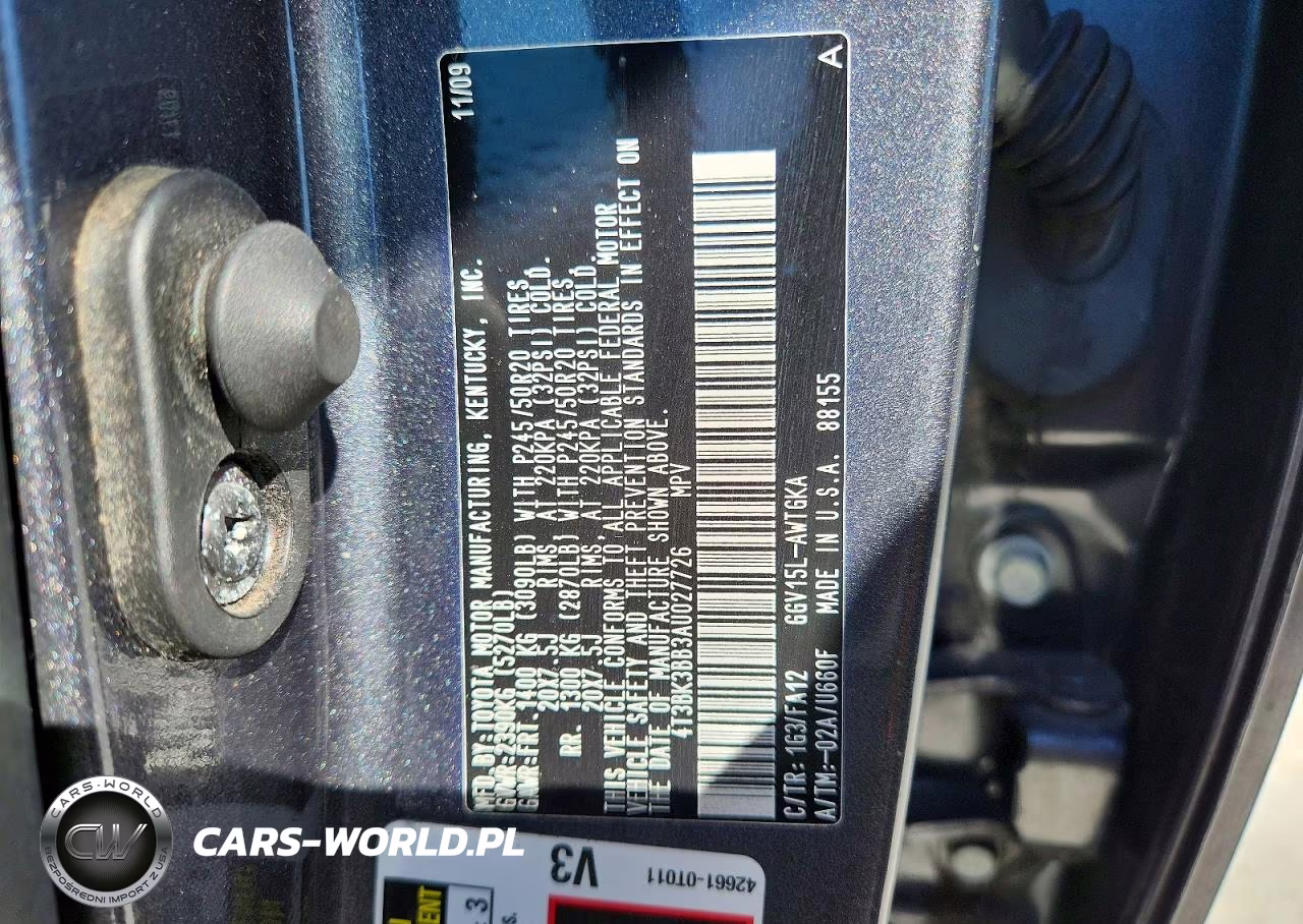 2010 Toyota Venza Awd V6 VIN:4T3BK3BB3AU027726 - 13