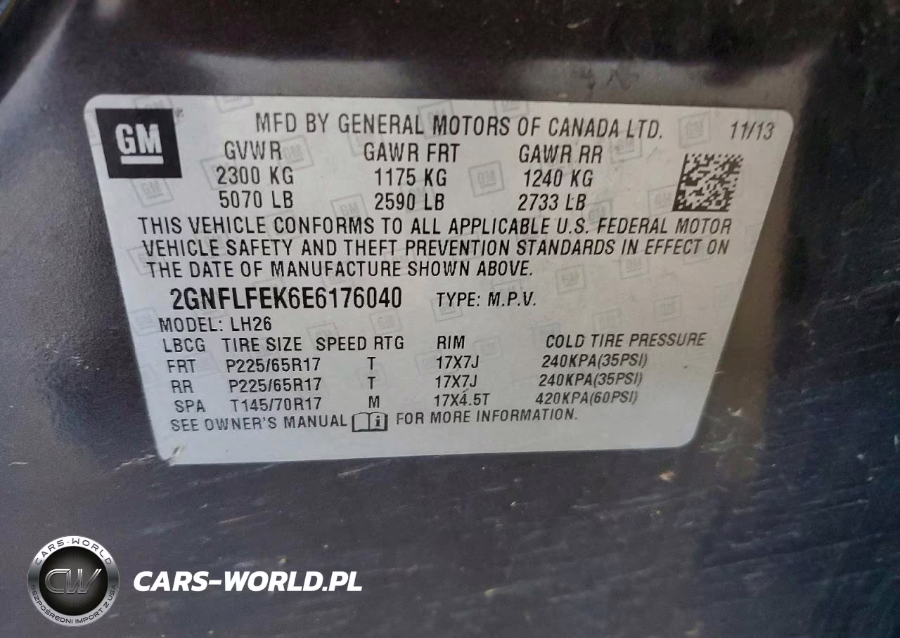 2014 Chevrolet Equinox Lt VIN:2GNFLFEK6E6176040 - 13