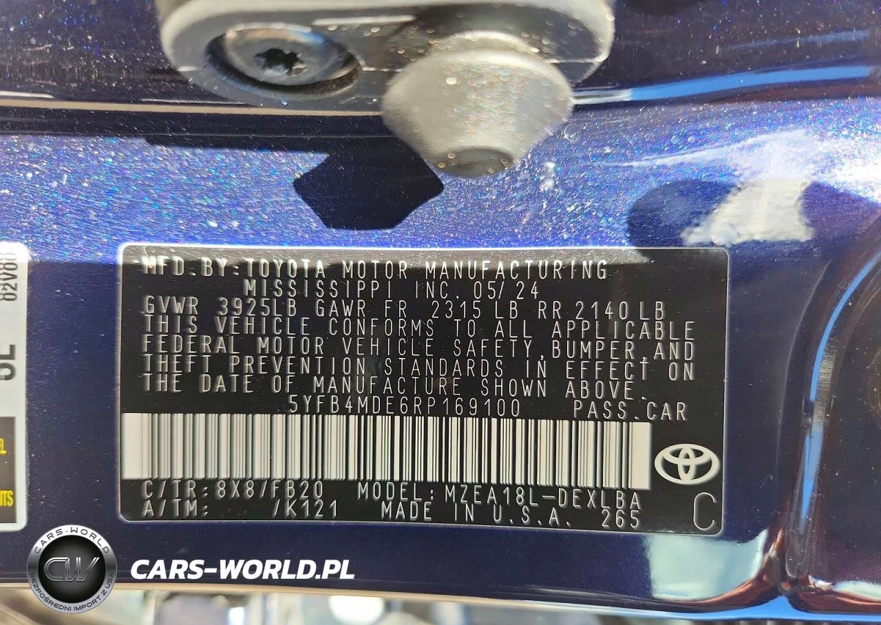 2024 Toyota Corolla Le VIN:5YFB4MDE6RP169100 - 13