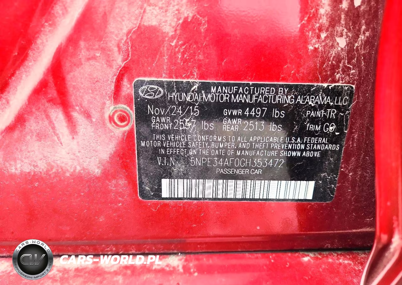 2016 Hyundai Sonata Sport VIN:5NPE34AF0GH353472 - 12