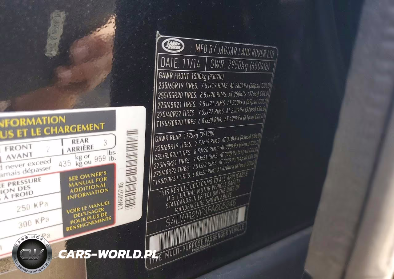2015 Land Rover Range Rover Sport Hse VIN:SALWR2VF3FA605246 - 13