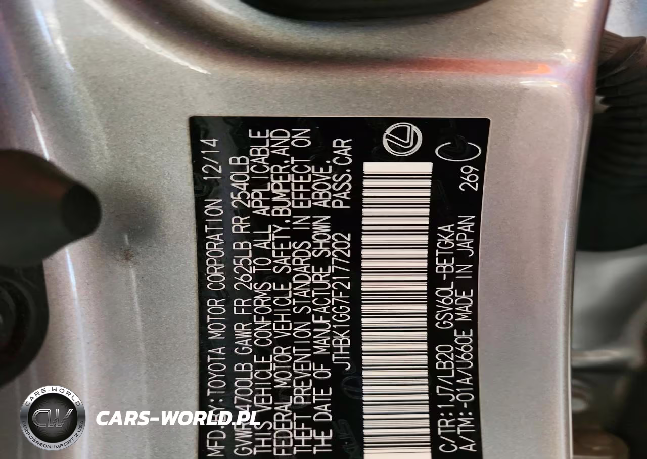 2015 Lexus Es 350 VIN:JTHBK1GG7F2177202 - 12
