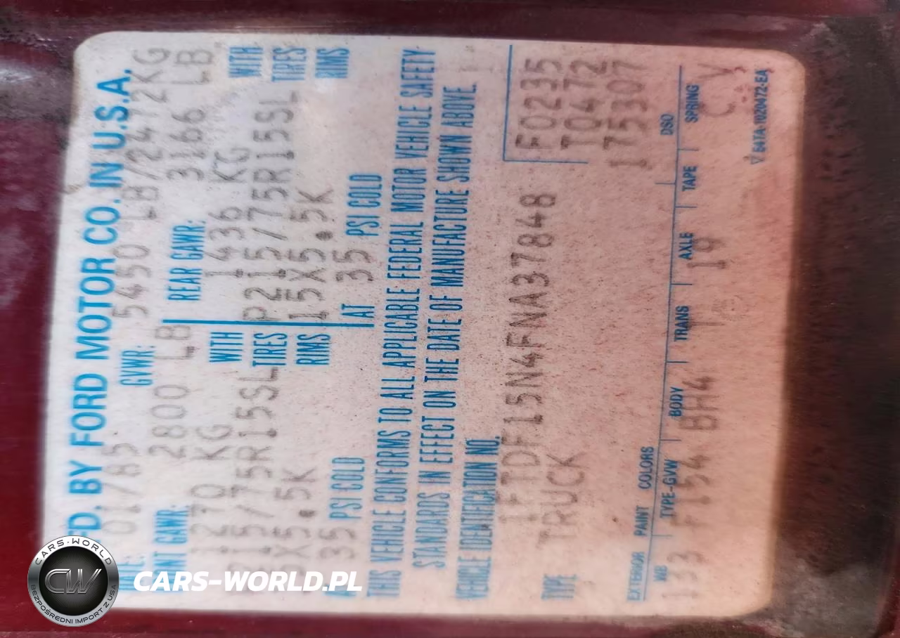1985 Ford F150 VIN:1FTDF15N4FNA37848 - 12
