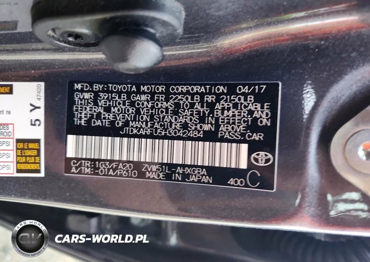 2017 Toyota Prius Three VIN:JTDKARFU5H3042484 - 12