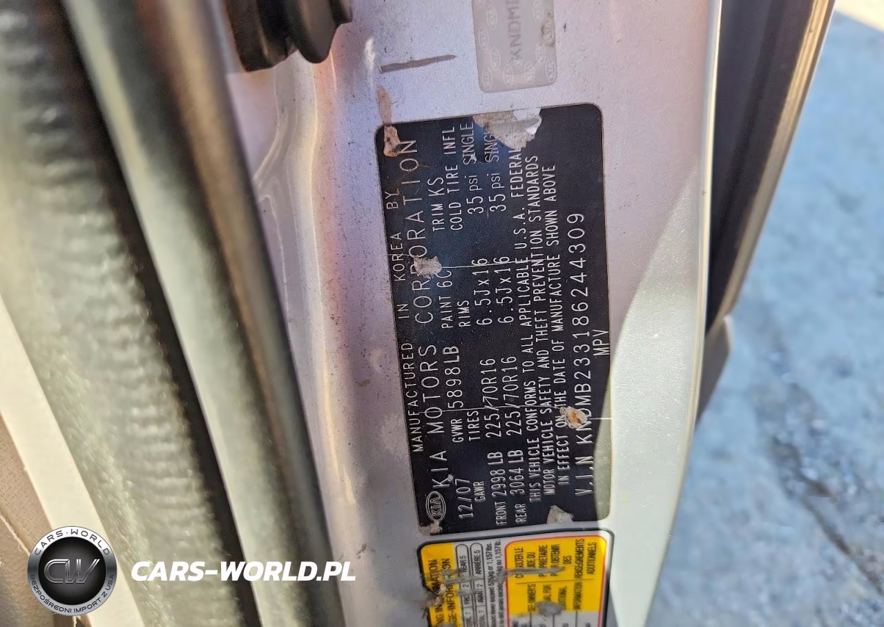 2008 Kia Sedona Lx VIN:KNDMB233186244309 - 13