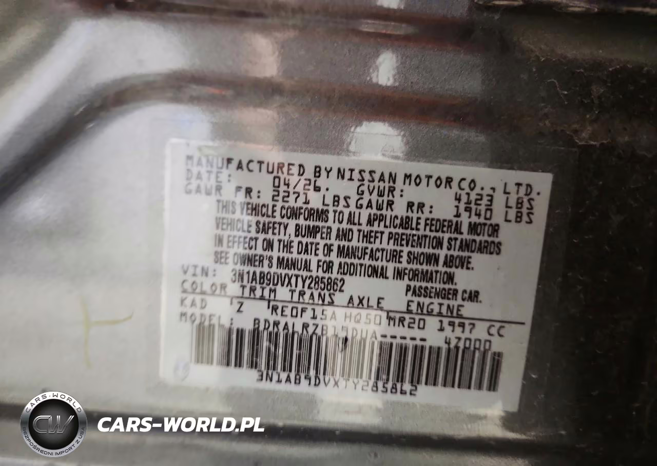 2026 Nissan Sentra Sr VIN:3N1AB9DVXTY285862 - 12