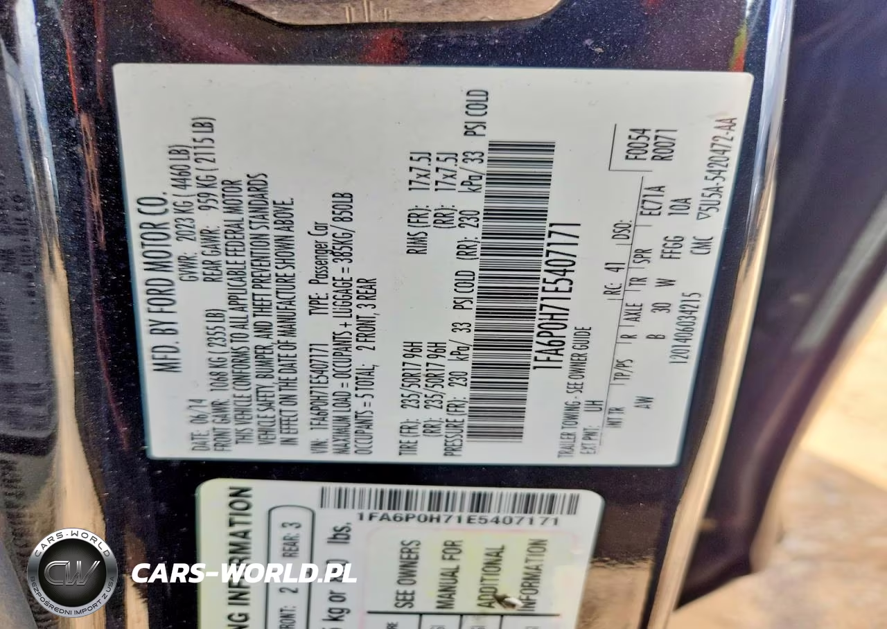 2014 Ford Fusion Se VIN:1FA6P0H71E5407171 - 12